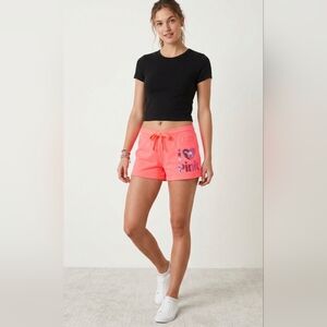 Love Pink Sequin Hot Neon Bling Shorts